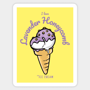 I Love Lavender Honeycomb Ice Cream Sticker